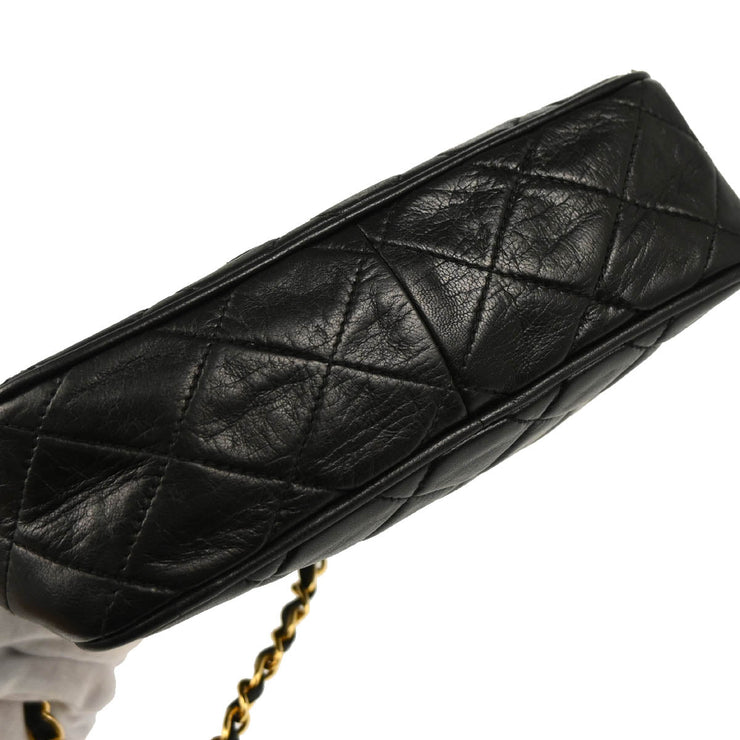 Chanel 1989-1991 Black Lambskin Camera Bag Mini