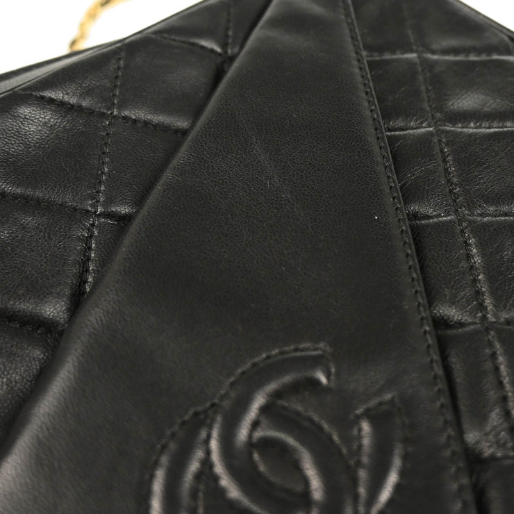 Chanel 1989-1991 Black Lambskin Camera Bag Mini