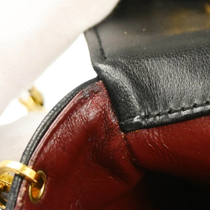 Chanel 1989-1991 Black Lambskin Single Flap Shoulder Bag