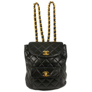 Chanel 1994-1996Black Lambskin Large Duma Backpack
