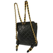 Chanel 1994-1996Black Lambskin Large Duma Backpack