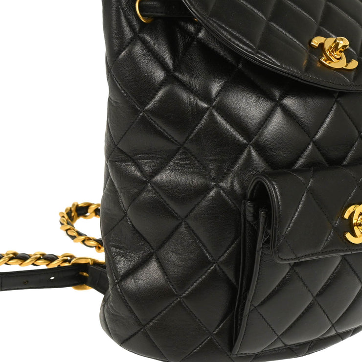 Chanel 1994-1996Black Lambskin Large Duma Backpack