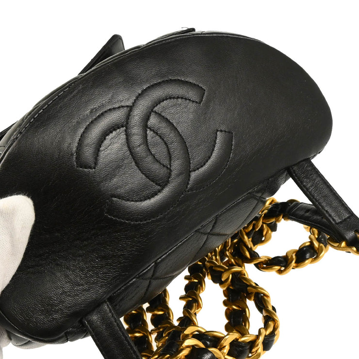 Chanel 1994-1996Black Lambskin Large Duma Backpack