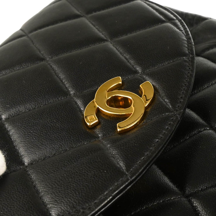 Chanel 1994-1996Black Lambskin Large Duma Backpack
