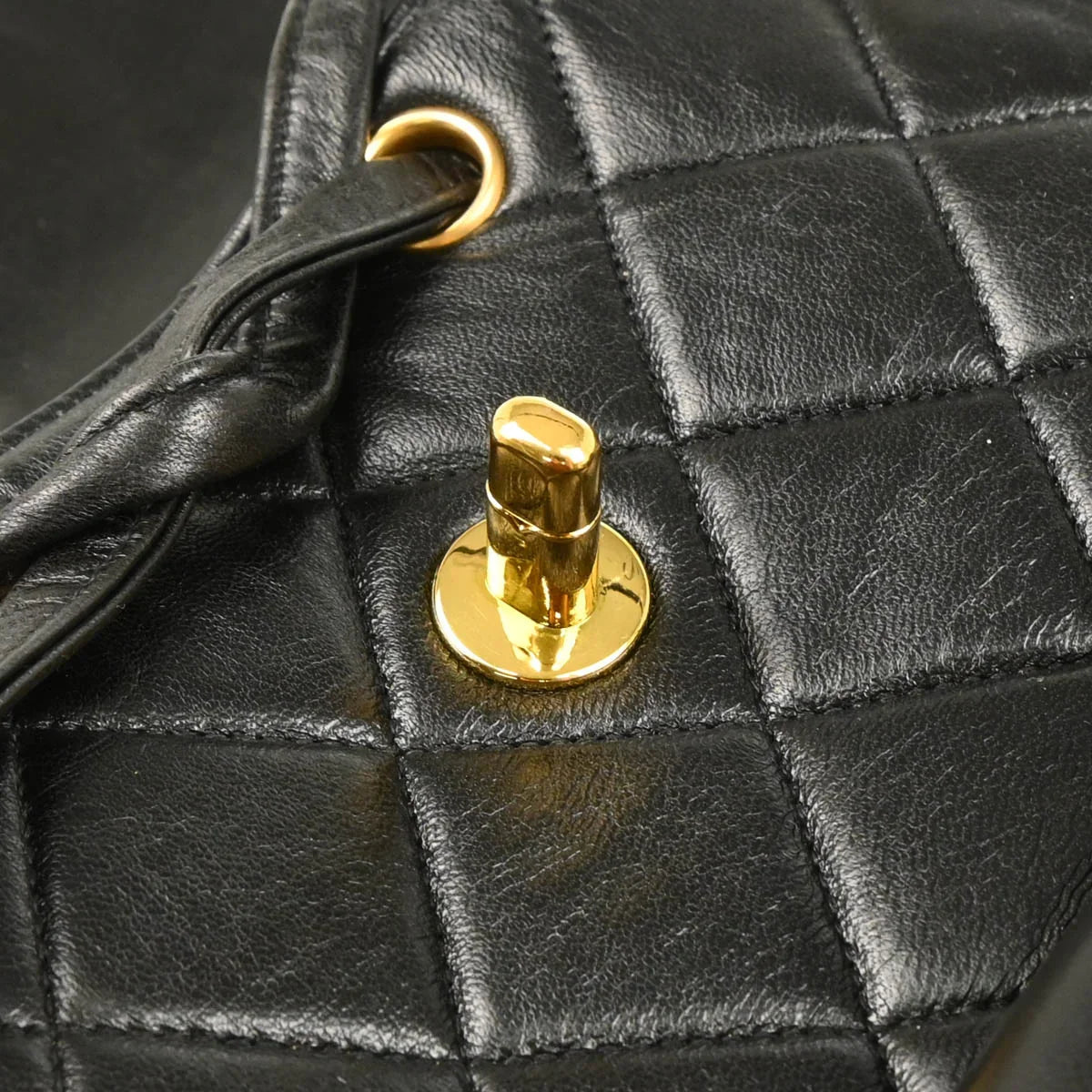 Chanel Black 1991-1994 Lambskin Large Duma Backpack