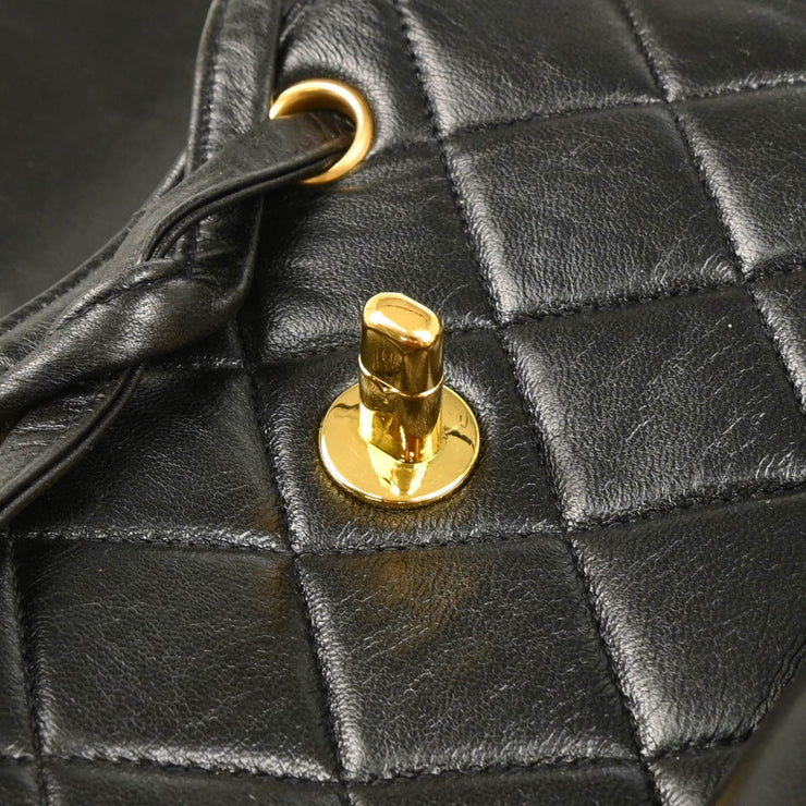 Chanel Black 1991-1994 Lambskin Large Duma Backpack