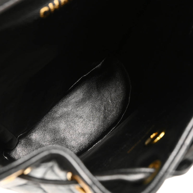 Chanel Black 1991-1994 Lambskin Large Duma Backpack
