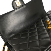Chanel 1996-1997 Black Lambskin Double Sided Classic Flap Shoulder Bag