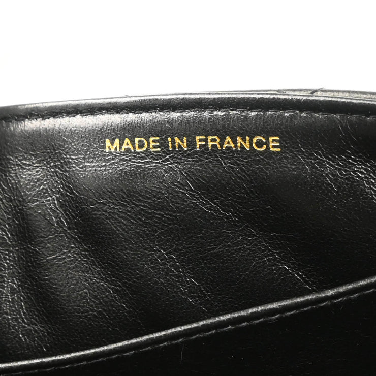 Chanel 1996-1997 Black Lambskin Double Sided Classic Flap Shoulder Bag
