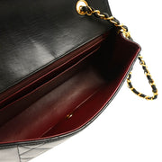Chanel 1994-1996 Black Lambskin Medium Diana Shoulder Bag