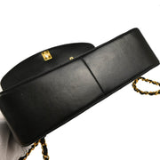 Chanel 1994-1996 Black Lambskin Medium Diana Shoulder Bag
