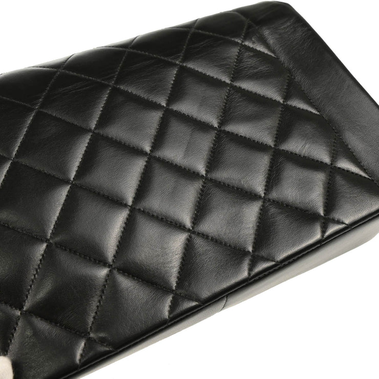 Chanel 1994-1996 Black Lambskin Medium Diana Shoulder Bag