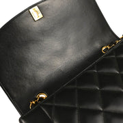 Chanel 1994-1996 Black Lambskin Medium Diana Shoulder Bag
