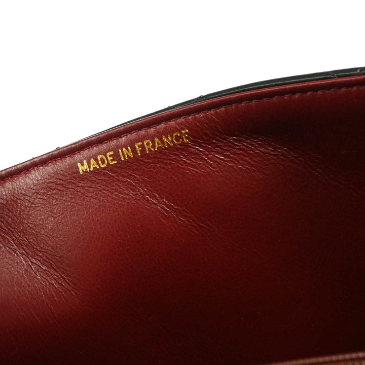 Chanel 1994-1996 Black Lambskin Medium Diana Shoulder Bag