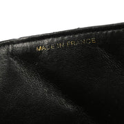 Chanel 1996-1997 Black Lambskin Straight Flap Shoulder Bag