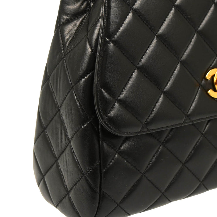 Chanel 1996-1997 Black Lambskin Top Handle Handbag