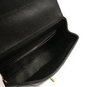 Chanel 1996-1997 Black Lambskin Top Handle Handbag