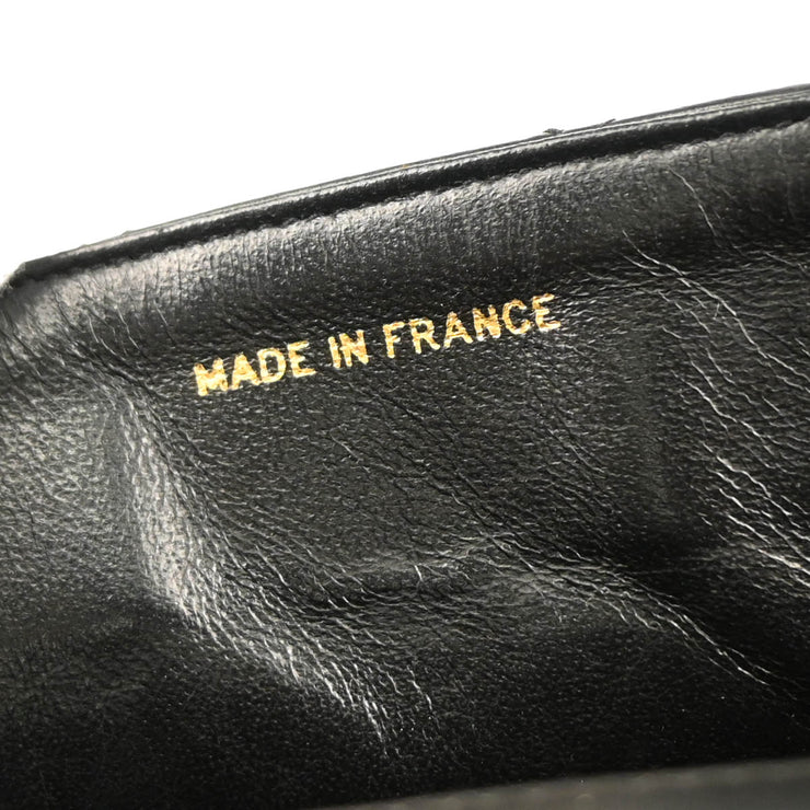 Chanel 1996-1997 Black Lambskin Top Handle Handbag