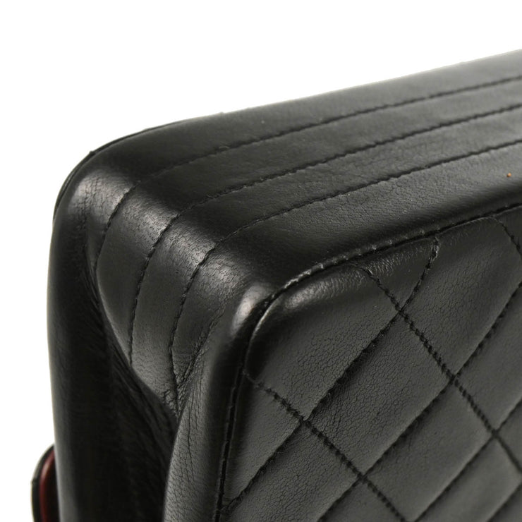 Chanel 1986-1988 Black Lambskin Single Flap Shoulder Bag
