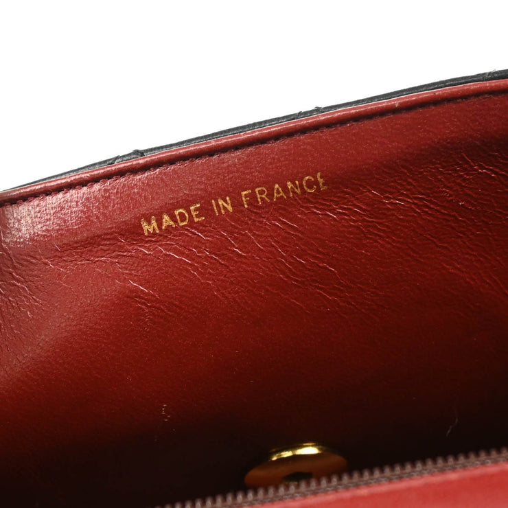 Chanel 1986-1988 Black Lambskin Single Flap Shoulder Bag