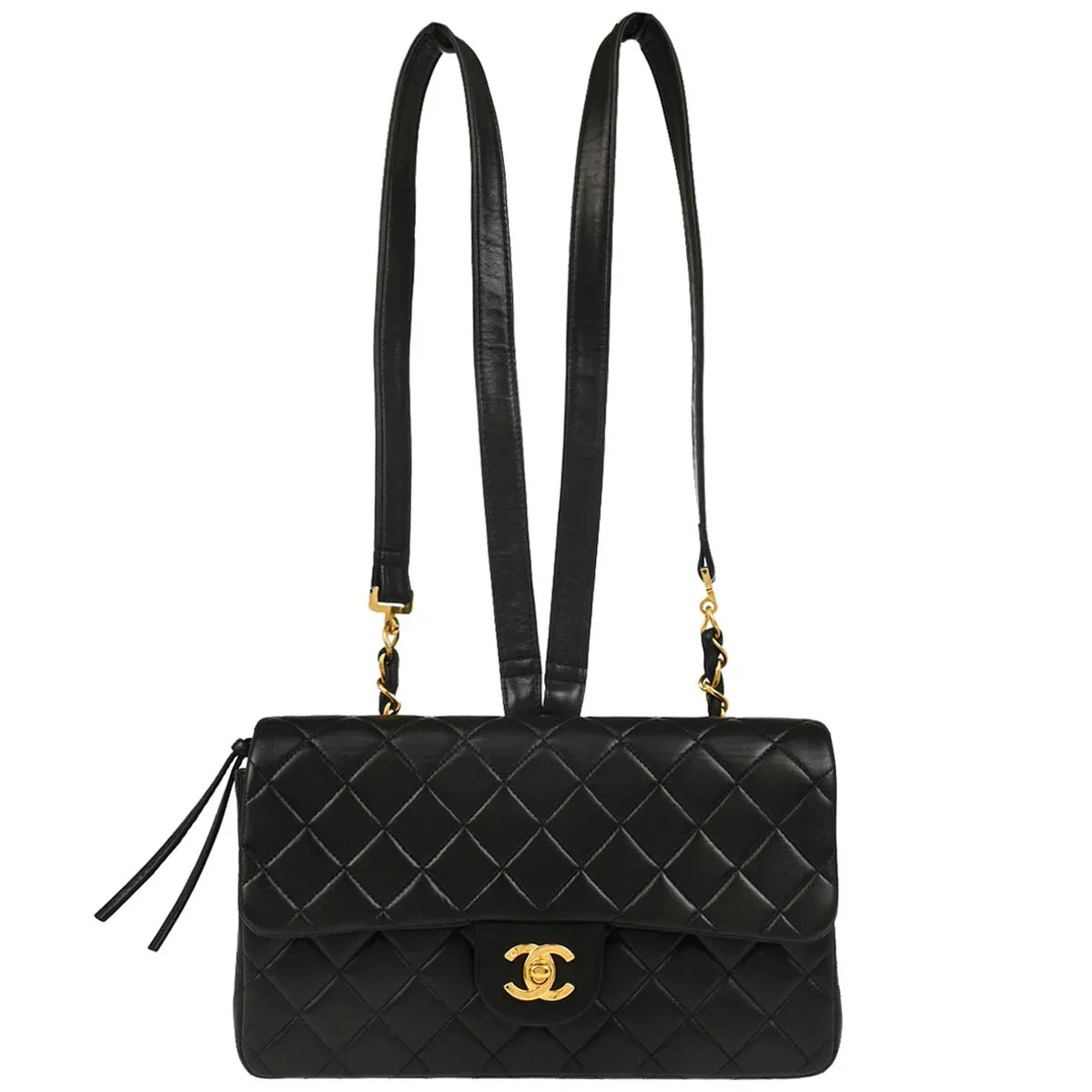 Chanel 1994-1996 Black Lambskin Backpack
