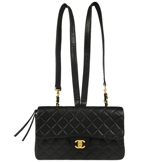 Chanel 1994-1996 Black Lambskin Backpack