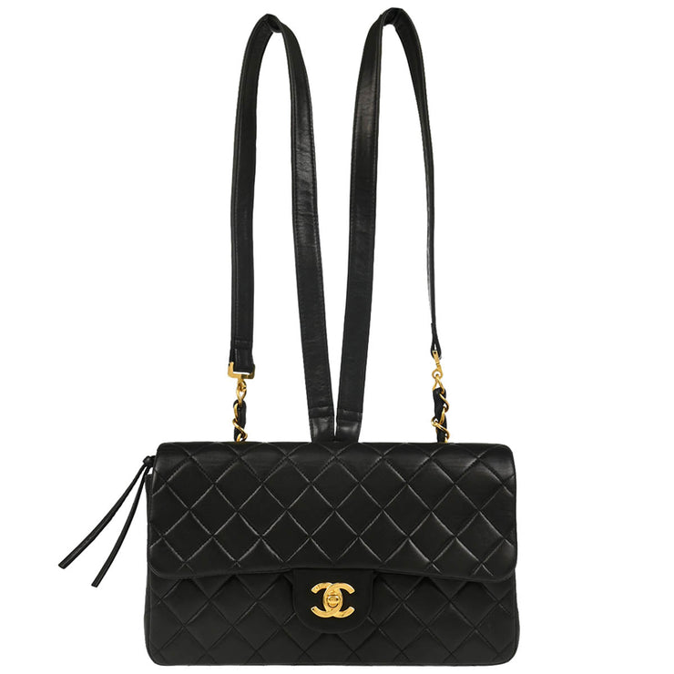 Chanel 1994-1996 Black Lambskin Backpack