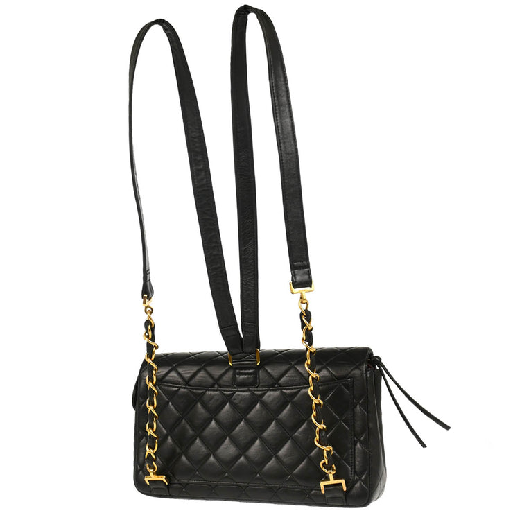 Chanel 1994-1996 Black Lambskin Backpack