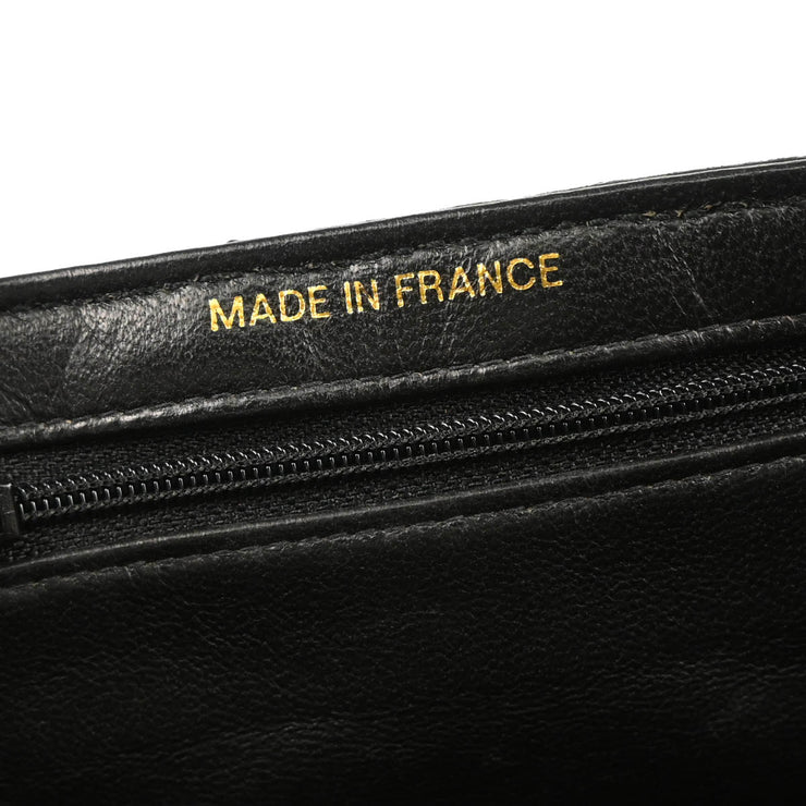 Chanel 1994-1996 Black Lambskin Double Sided Classic Flap Shoulder Bag