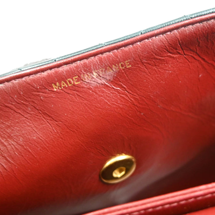 Chanel 1989-1991 Black Lambskin Single Flap Shoulder Bag
