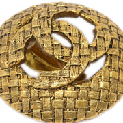 Chanel Button Earrings Clip-On Gold 2889/29