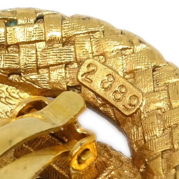 Chanel Button Earrings Clip-On Gold 2889/29