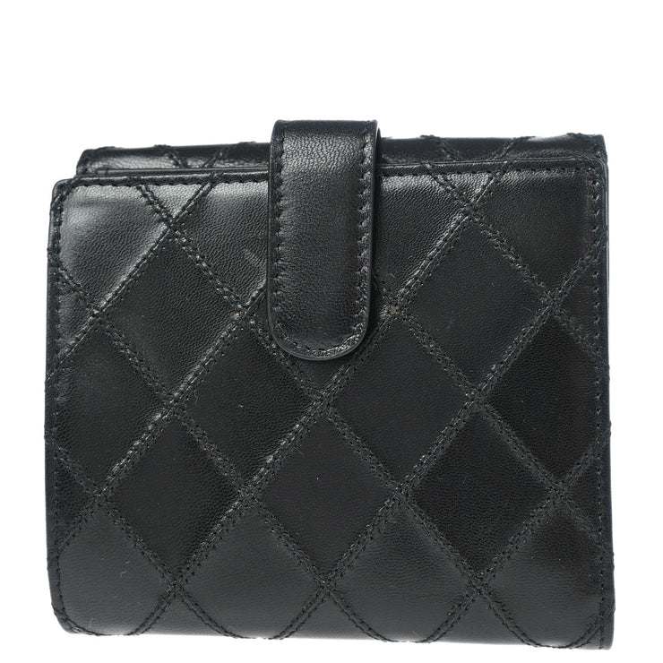 Chanel 2009-2010 Black Lambskin Bicolore Wallet