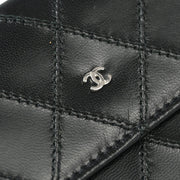 Chanel 2009-2010 Black Lambskin Bicolore Wallet