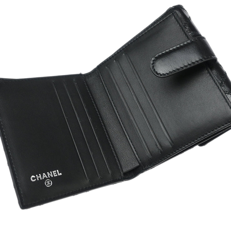 Chanel 2009-2010 Black Lambskin Bicolore Wallet