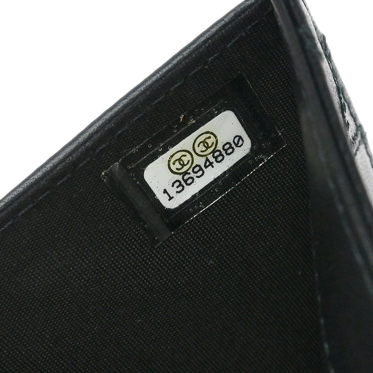 Chanel 2009-2010 Black Lambskin Bicolore Wallet
