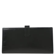 Hermes 1999 Black Box Calf Bearn Bifold Long Wallet