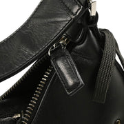 Christian Dior 2002 Black Leather Admit It Lace Up Hobo Handbag