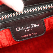 Christian Dior 2009 Black Lambskin Medium Lady Dior Cannage 2way Shoulder Handbag