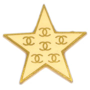 Chanel Star Brooch Pin White 01P