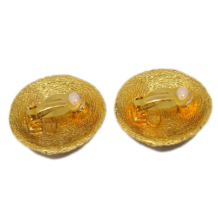 Chanel Button Earrings Clip-On Gold 29/2863