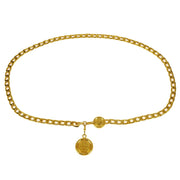 Chanel Medallion Chain Belt Gold 96A Small Good