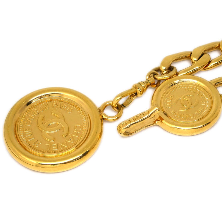 Chanel Medallion Chain Belt Gold 96A Small Good