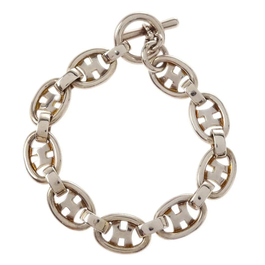 Hermes Oval H Chain Bracelet Ag925
