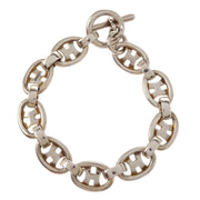 Hermes Oval H Chain Bracelet Ag925