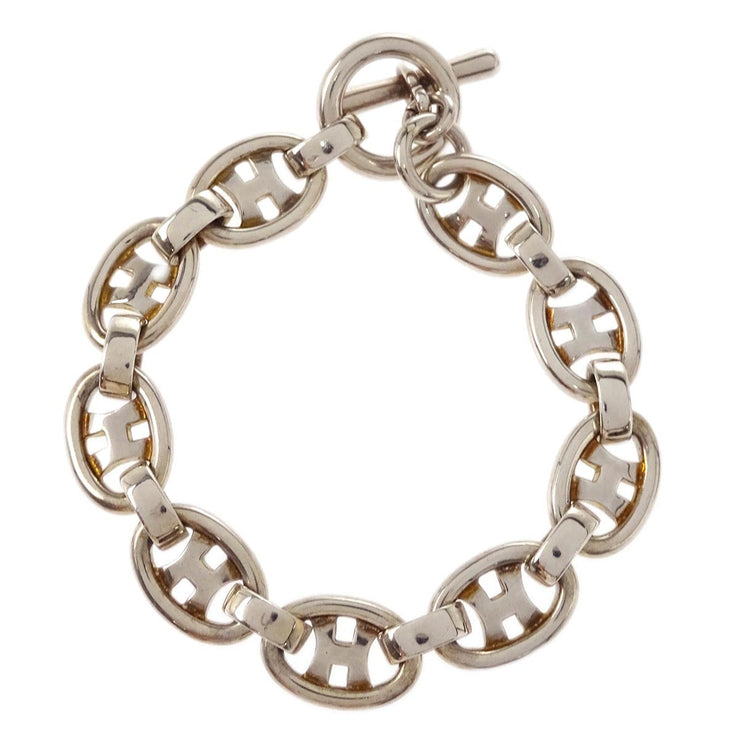Hermes Oval H Chain Bracelet Ag925