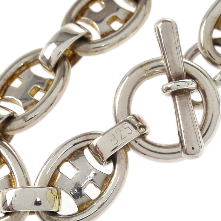 Hermes Oval H Chain Bracelet Ag925