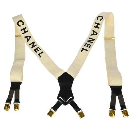 Chanel Suspenders White Small Good 15