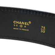 Chanel Black Leather Belt #75/30 96A Small Good
