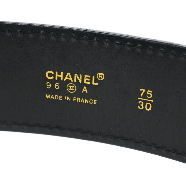 Chanel Black Leather Belt #75/30 96A Small Good
